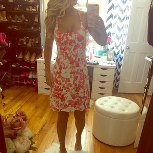 American Eagle White and Peach Dress🌸XS